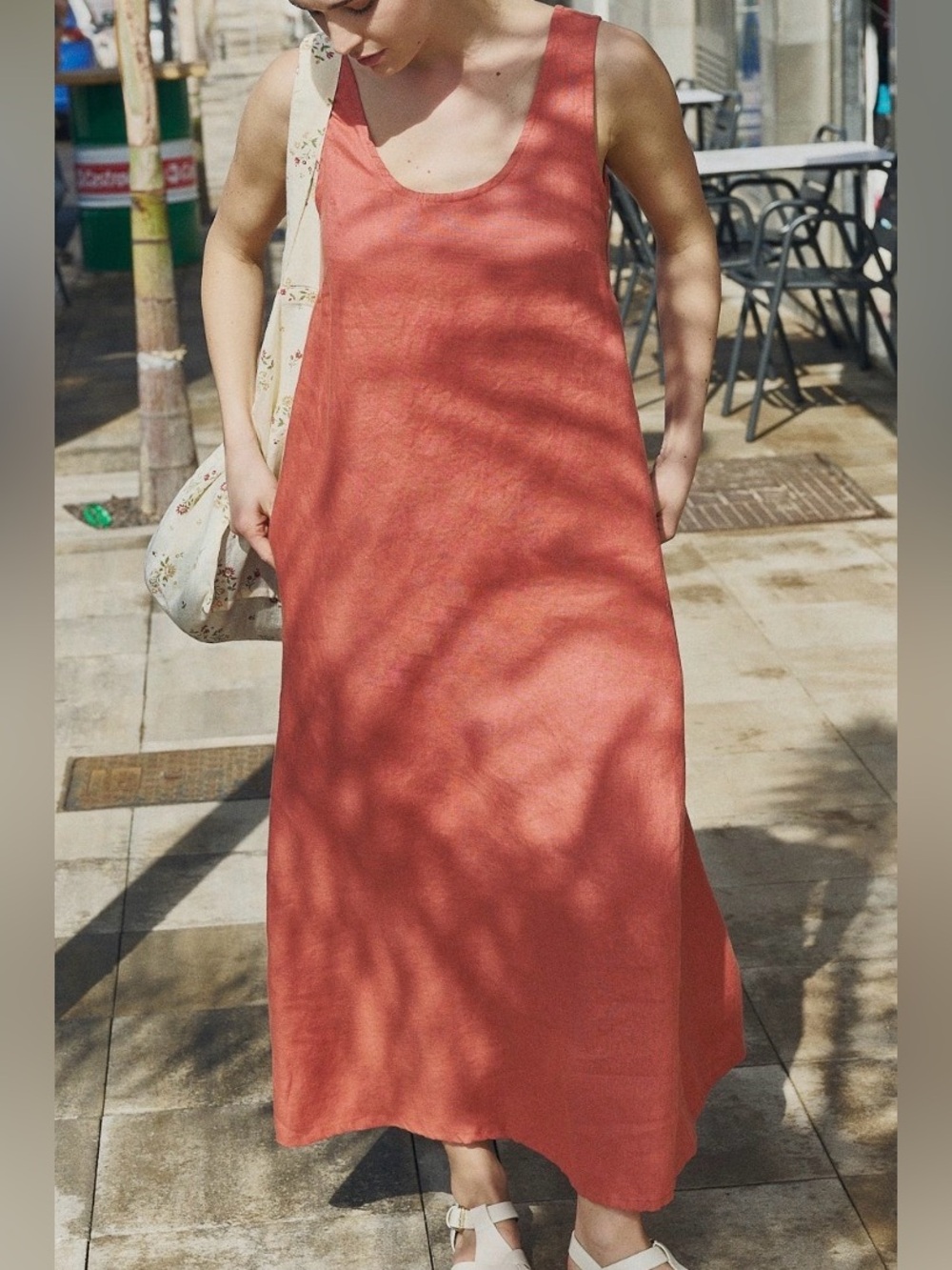 NPL Linen Dress gray dress minimalist travel wardrobe